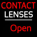 Contact Lenses Script1 Open White Line Handmade Art Neon Sign