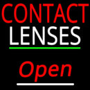 Contact Lenses Script2 Open Green Line Handmade Art Neon Sign