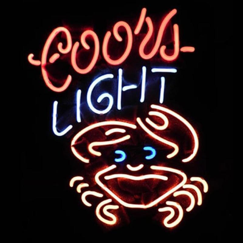 Coors Light Crab Handmade Art Neon Sign