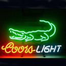 Coors Light Crocodile Handmade Art Neon Sign