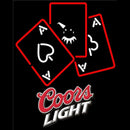 Coors Light Ace And Poker Handmade Art Neon Sign
