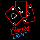 Coors Light Ace And Poker Handmade Art Neon Sign