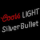 Coors Light Double Line Silver Bullet Beer Sign Handmade Art Neon Sign