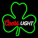 Coors Light Green CloverBeer Sign Handmade Art Neon Sign