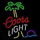 Coors Light Palm Tree Moon Beer Sign Handmade Art Neon Sign