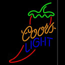 Coors Light Red Chili Pepper Beer Sign Handmade Art Neon Sign