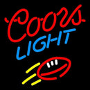 Coors Light Red FootballBeer Sign Handmade Art Neon Sign