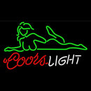 Coors Light Sexy Girl Beer Sign Handmade Art Neon Sign