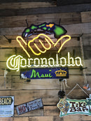 Coronaloha Hawaii  island of Maui Corona  Handmade Art Neon Sign