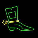 Cowboy Boot Handmade Art Neon Sign