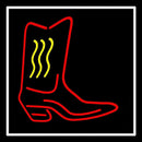 Cowboy Boot With Border Handmade Art Neon Sign