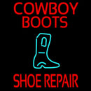 Cowboy Boots Shoe Repair Handmade Art Neon Sign
