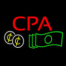 Cpa Dollars And Cents Red Handmade Art Neon Sign