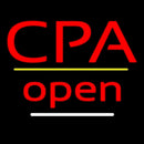 Cpa Open Yellow Line Handmade Art Neon Sign