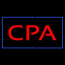 Cpa Rectangle Blue Handmade Art Neon Sign