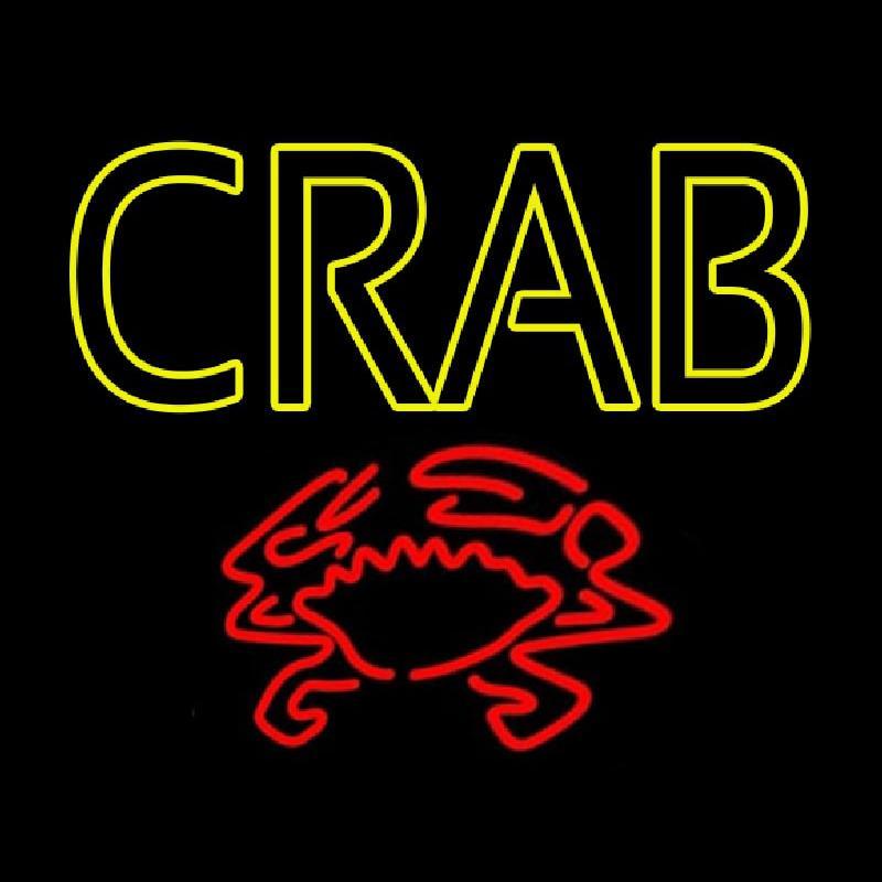 Crab With Logo Handmade Art Neon Sign