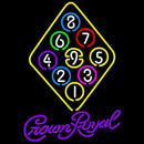 Crown Royal Ball Billiards Rack Pool Beer Sign Handmade Art Neon Sign