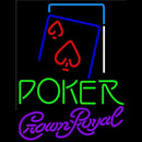 Crown Royal Green Poker Red Heart Beer Sign Handmade Art Neon Sign