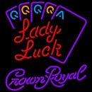 Crown Royal Poker Lady Luck Series Beer Sign Handmade Art Neon Sign