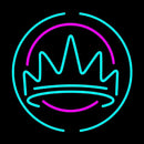 Crown With Round Logo Handmade Art Neon Sign