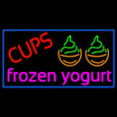 Cups Frozen Yogurt Handmade Art Neon Sign