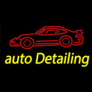 Cursive Auto Detailing With Car Logo 1 Handmade Art Neon Sign