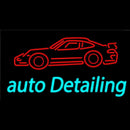 Cursive Auto Detailing With Car Logo Handmade Art Neon Sign