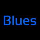 Cursive Blue Blues Handmade Art Neon Sign