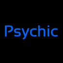 Cursive Blue Psychic Handmade Art Neon Sign