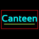 Cursive Canteen With Red Border Handmade Art Neon Sign