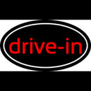 Cursive Drive In With Border Handmade Art Neon Sign