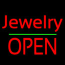 Cursive Jewelry Green Line Open Handmade Art Neon Sign
