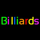 Cursive Letter Billiards 1 Handmade Art Neon Sign