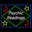 Cursive Psychic Readings With Border Handmade Art Neon Sign