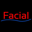 Cursive Red Facial Blue Waves Handmade Art Neon Sign
