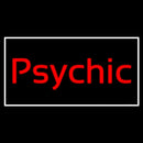 Cursive Red Psychic White Border Handmade Art Neon Sign