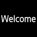 Cursive Welcome Handmade Art Neon Sign