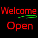 Cursive Welcome Open Handmade Art Neon Sign