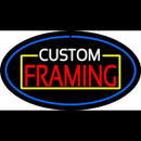 Custom Framing Blue Oval Handmade Art Neon Sign
