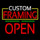 Custom Framing Open Green Line Handmade Art Neon Sign