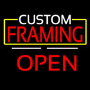 Custom Framing Open White Line Handmade Art Neon Sign