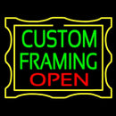 Custom Framing Open With Border Handmade Art Neon Sign