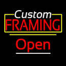 Custom Framing Open Yellow Line Handmade Art Neon Sign