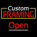 Custom Framing Yellow Border Open Handmade Art Neon Sign