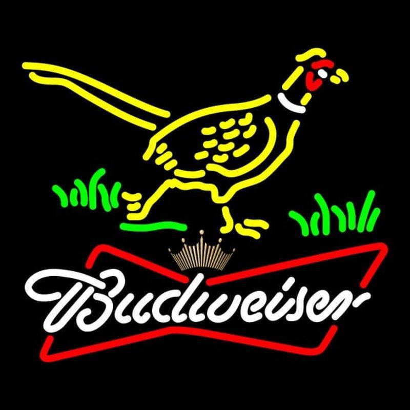 Custom Pheasant Budweiser Tie Crown Handmade Art Neon Sign