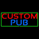 Custom Pub With Green Border Handmade Art Neon Sign