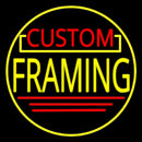 Custom Yellow Framing With Circle Handmade Art Neon Sign