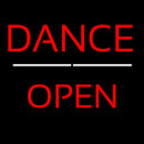 Dance Open White Line Handmade Art Neon Sign