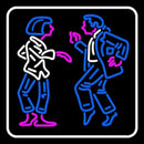 Dancing Couple With White Border Handmade Art Neon Sign