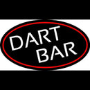 Dart Bar With Oval With Red Border Handmade Art Neon Sign